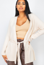 Load image into Gallery viewer, Fireside Plush Belted Cardigan
