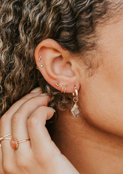 Tiny Twist Earrings | 14kt Gold Fill + Sterling Silver