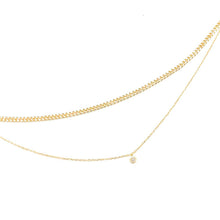 Load image into Gallery viewer, Jasmine CZ Layered Necklace: Silver
