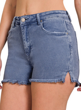 Load image into Gallery viewer, Farmhouse Acid Wash Denim Shorts
