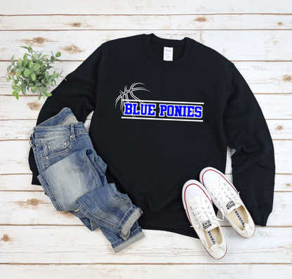 Blue Ponies Basketball Sweatshirt