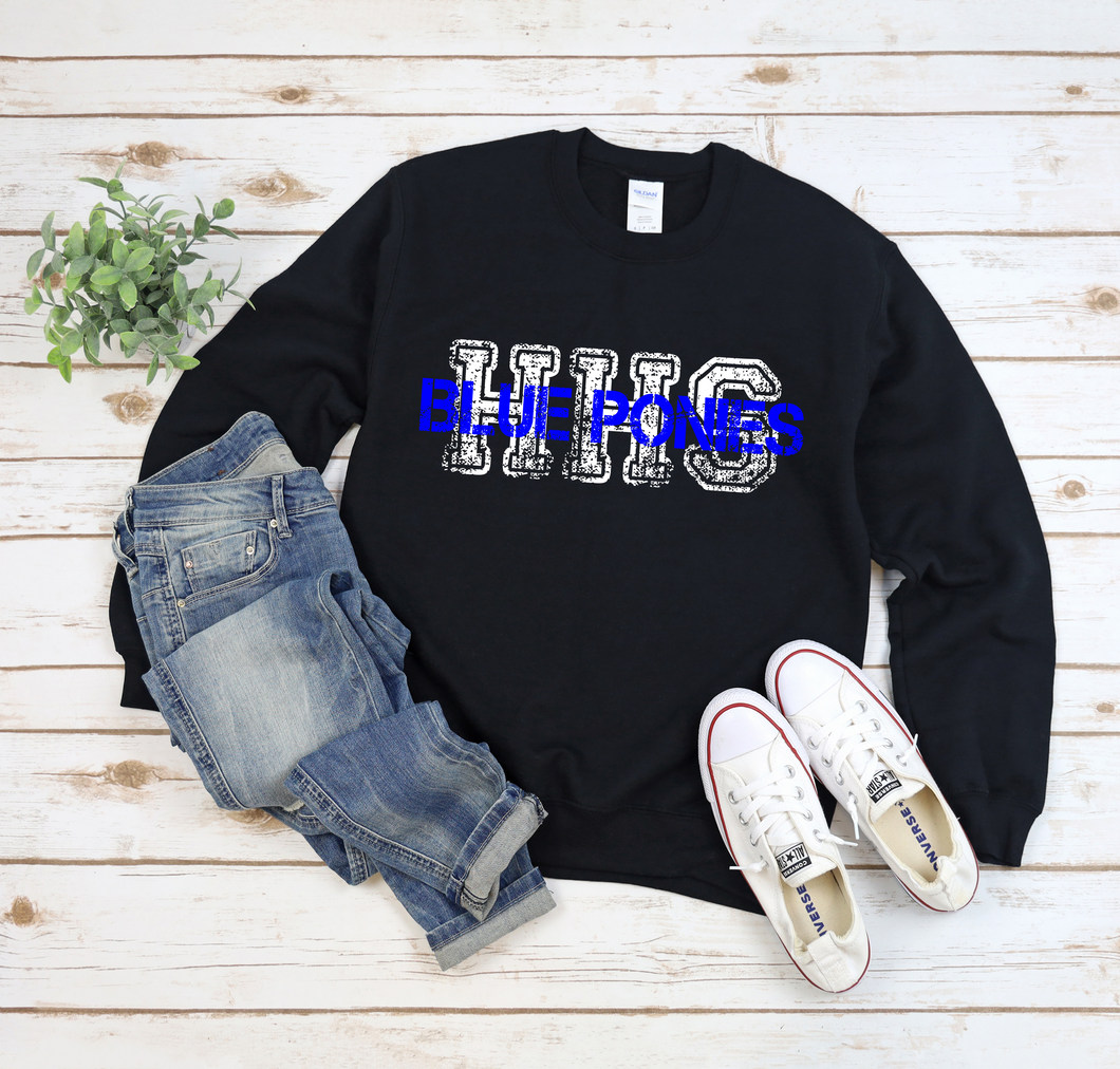 Havre High School Blue Ponies Sweatshirt
