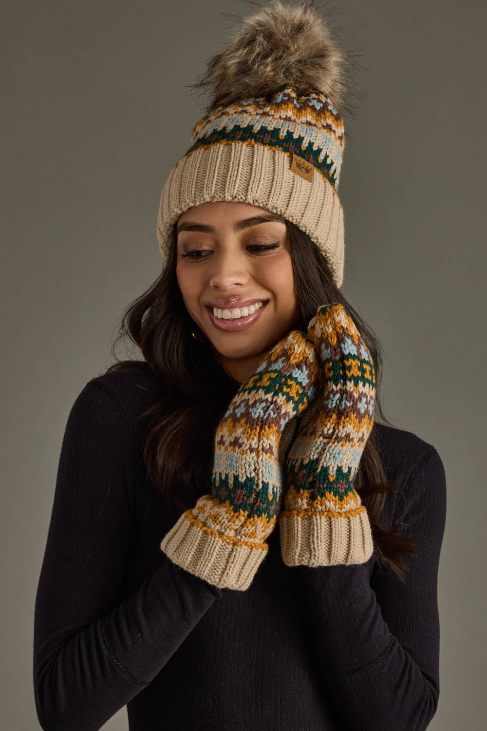 Bighorn Patterned Pom Hat