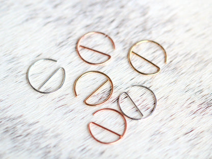 Tiny E Sliders: 14k Gold Filled