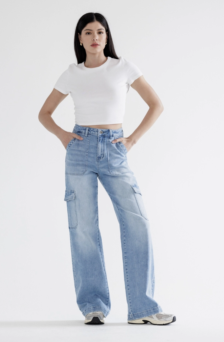 Mica High Rise Kara Cargo Jeans