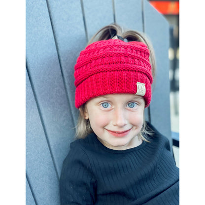 Kids Classic CC Ponytail Beanie