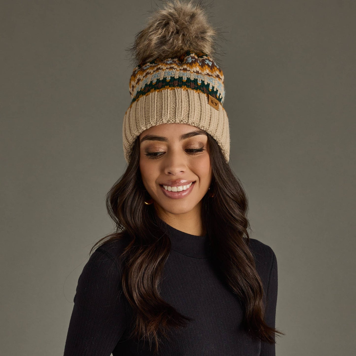 Bighorn Patterned Pom Hat