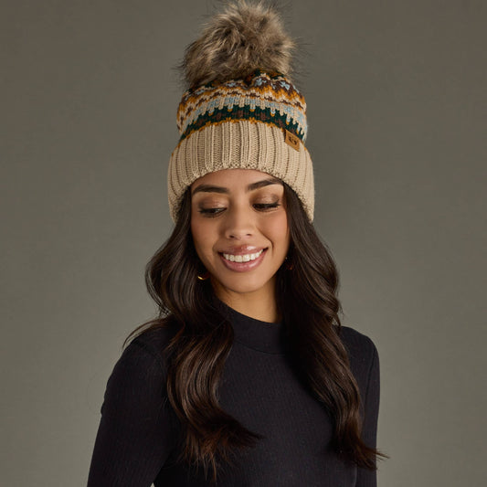 Bighorn Patterned Pom Hat