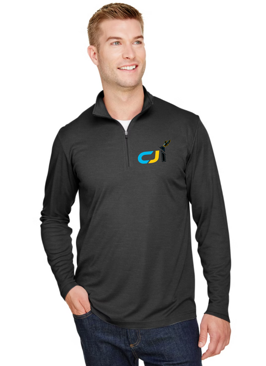 CJI Dri Fit Quarter Zip Lightweight Pullover