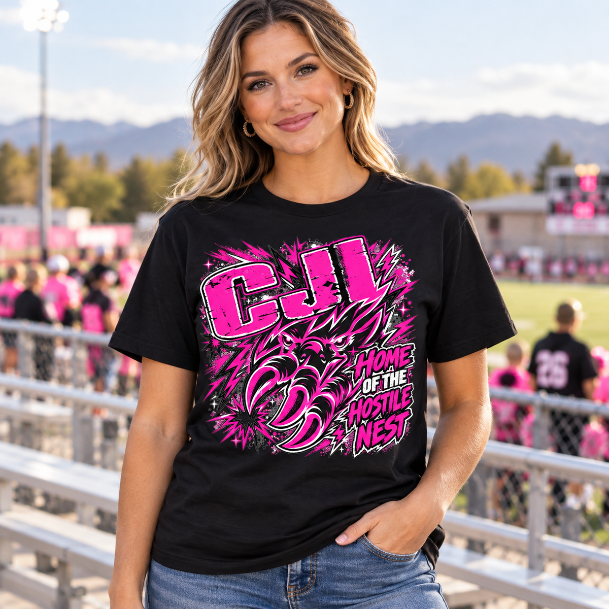 Hawks Hostile Nest Pink Out T-Shirt