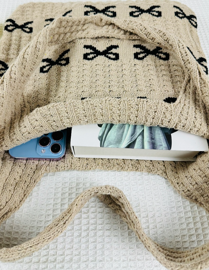 Coquette Knitted Boho Bag