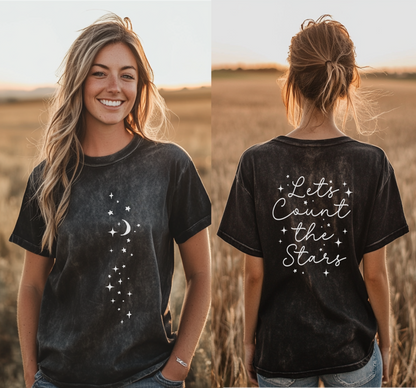 Let's Count the Stars Acid Wash T-Shirt