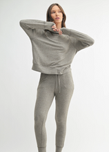 Load image into Gallery viewer, Mono B Brushed Hacci Cowl Neck Pullover
