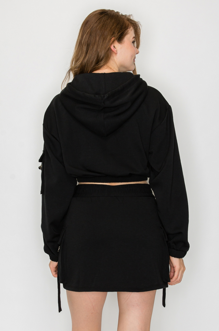 Aldine Crop Hoodie