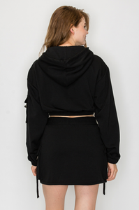 Aldine Crop Hoodie
