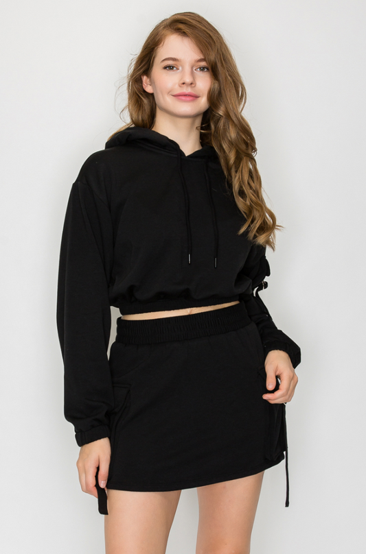 Aldine Crop Hoodie