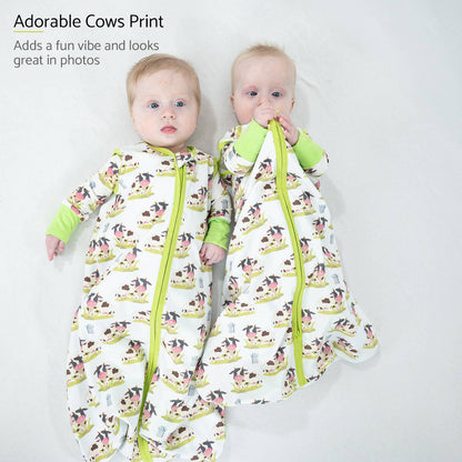 Organic Cotton Sleep Sack 0.5 TOG Moo Moo Here
