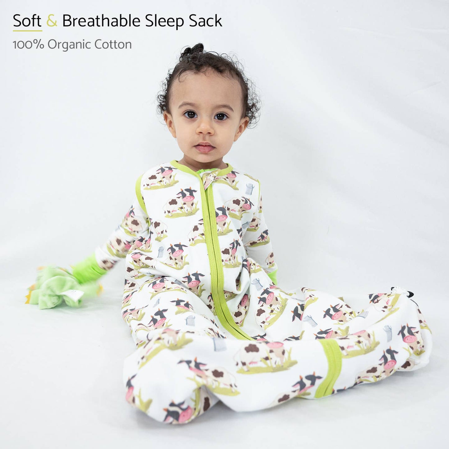 Organic Cotton Sleep Sack 0.5 TOG Moo Moo Here