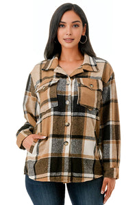 Buttered Toffee Plaid Shacket
