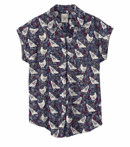 The Star-Spangled Hen Camp Shirt