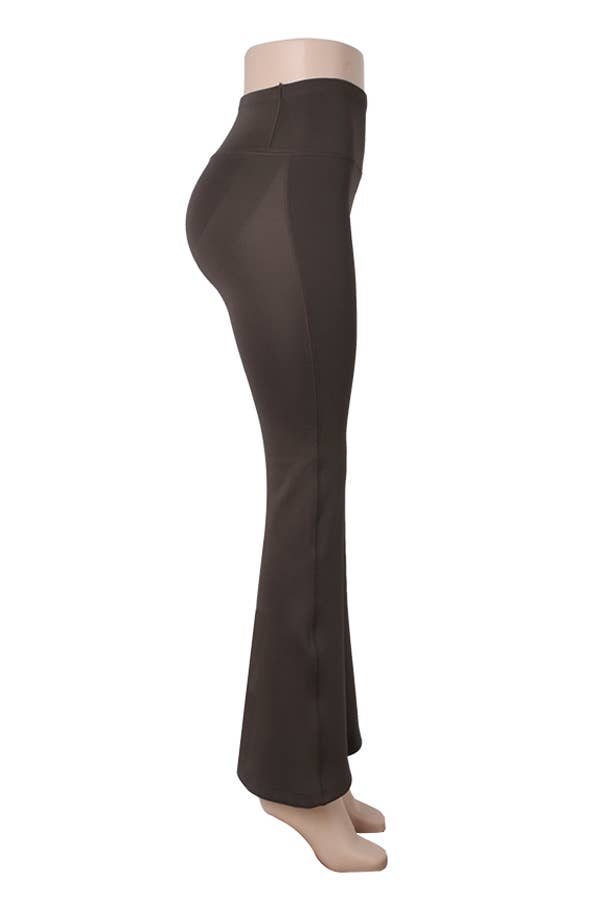 Faja Waisted Fur Lined Flare Pants