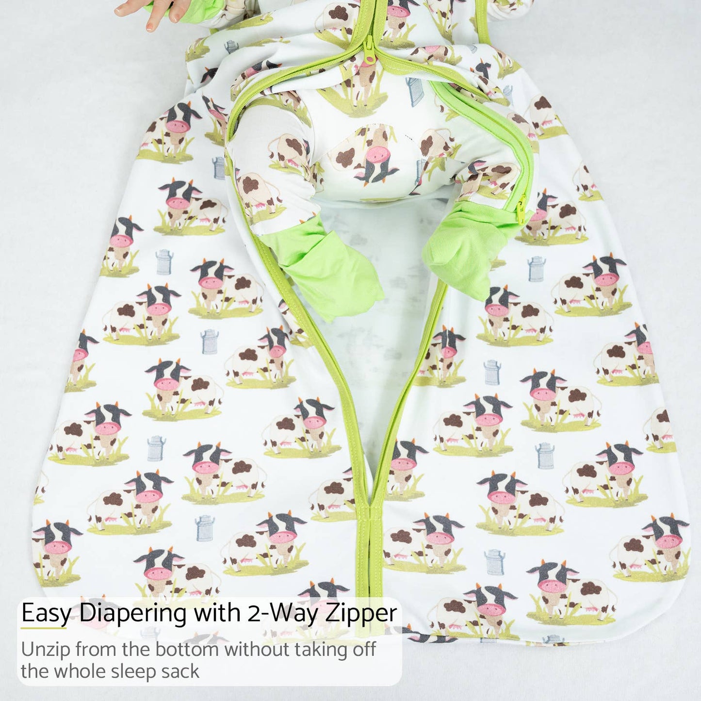 Organic Cotton Sleep Sack 0.5 TOG Moo Moo Here
