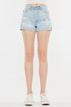 Load image into Gallery viewer, Kancan High Rise Repaired Mom Denim Shorts
