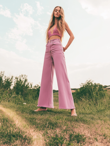Farmhouse Acid Wash Denim Wide Leg Jeans