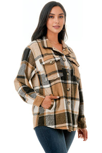 Buttered Toffee Plaid Shacket