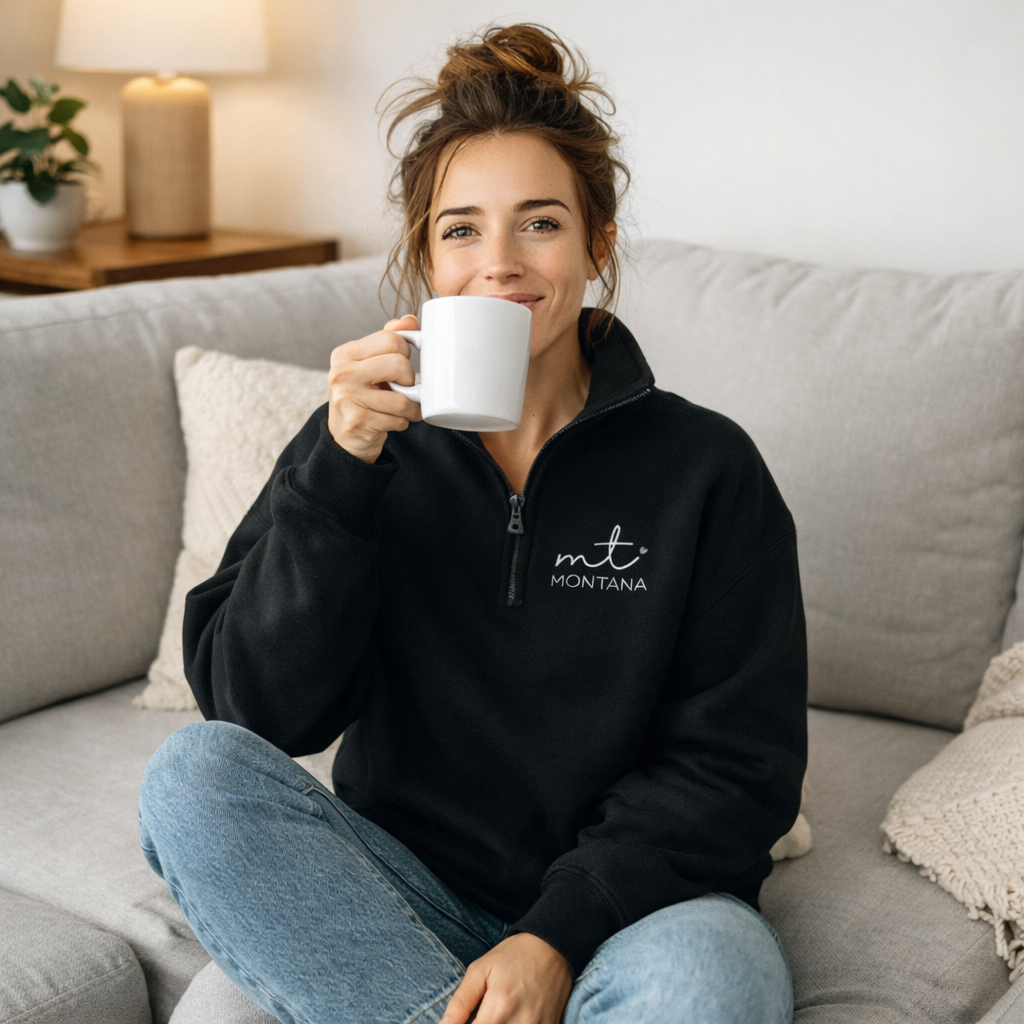 MT Montana Quarter Zip Sweatshirt