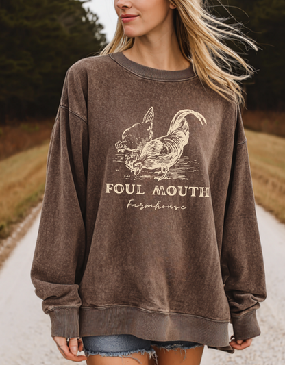 Foul Mouth Farmhouse Crewneck Sweatshirt