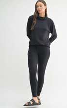 Load image into Gallery viewer, Mono B Brushed Hacci Cowl Neck Pullover
