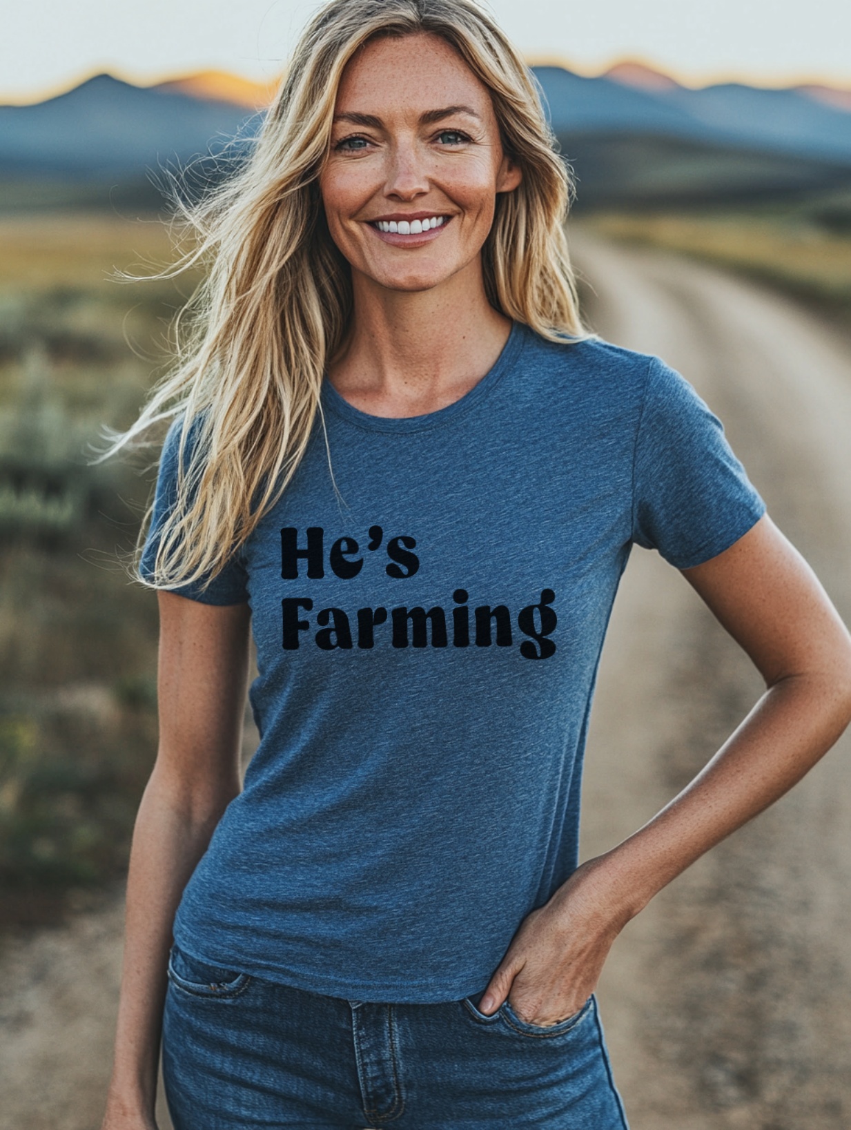 He's Farming Graphic T Shirt