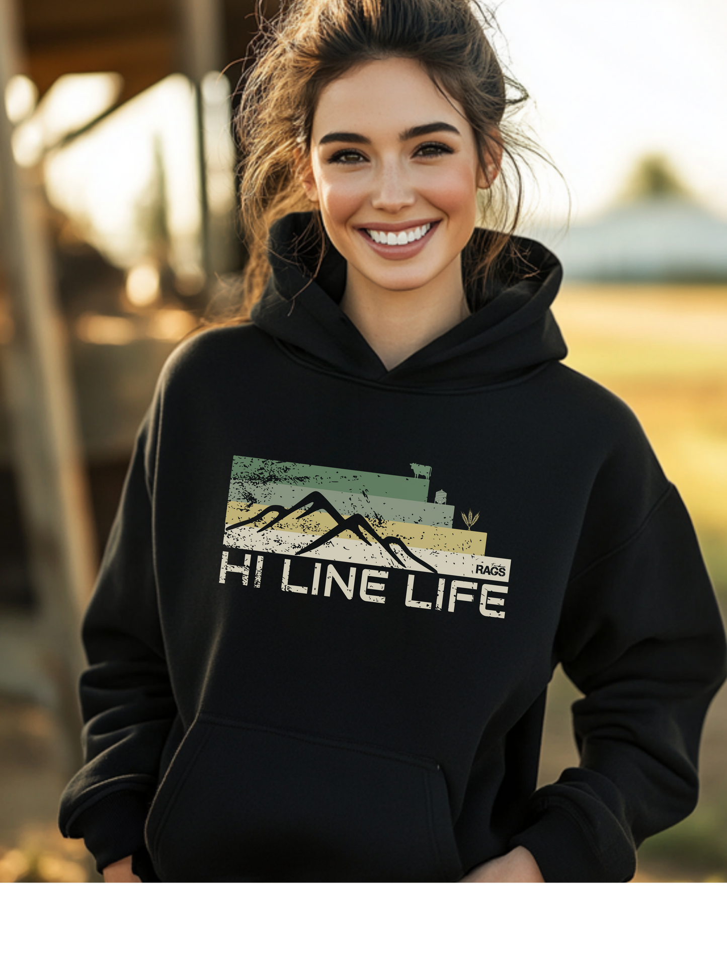 Hi Line Life Graphic Hoodie Sweatshirt