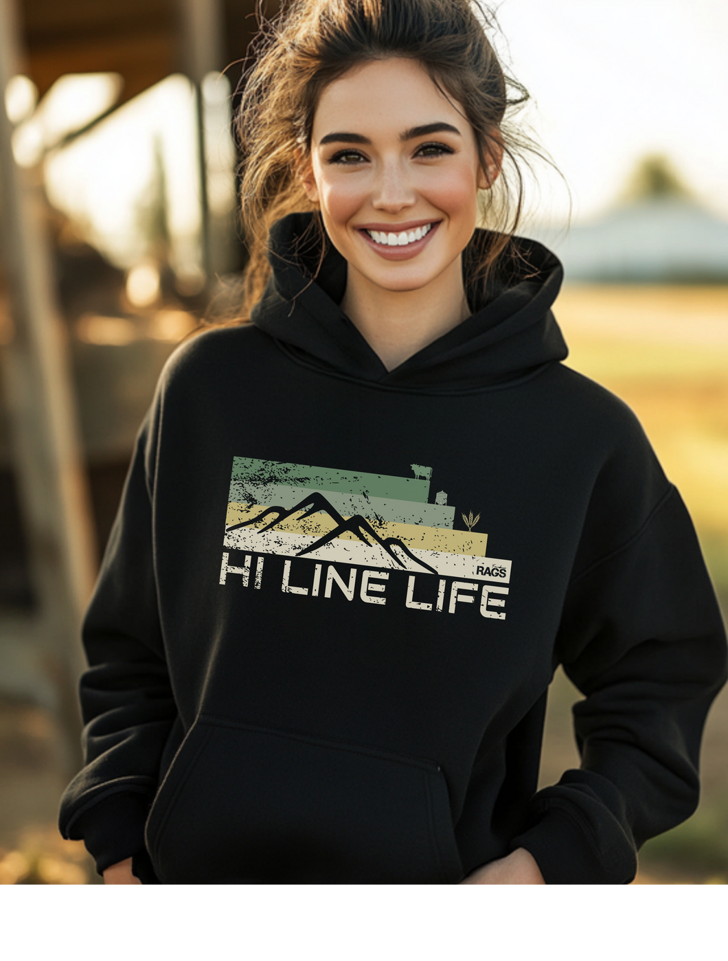 Hi Line Life Graphic Hoodie Sweatshirt