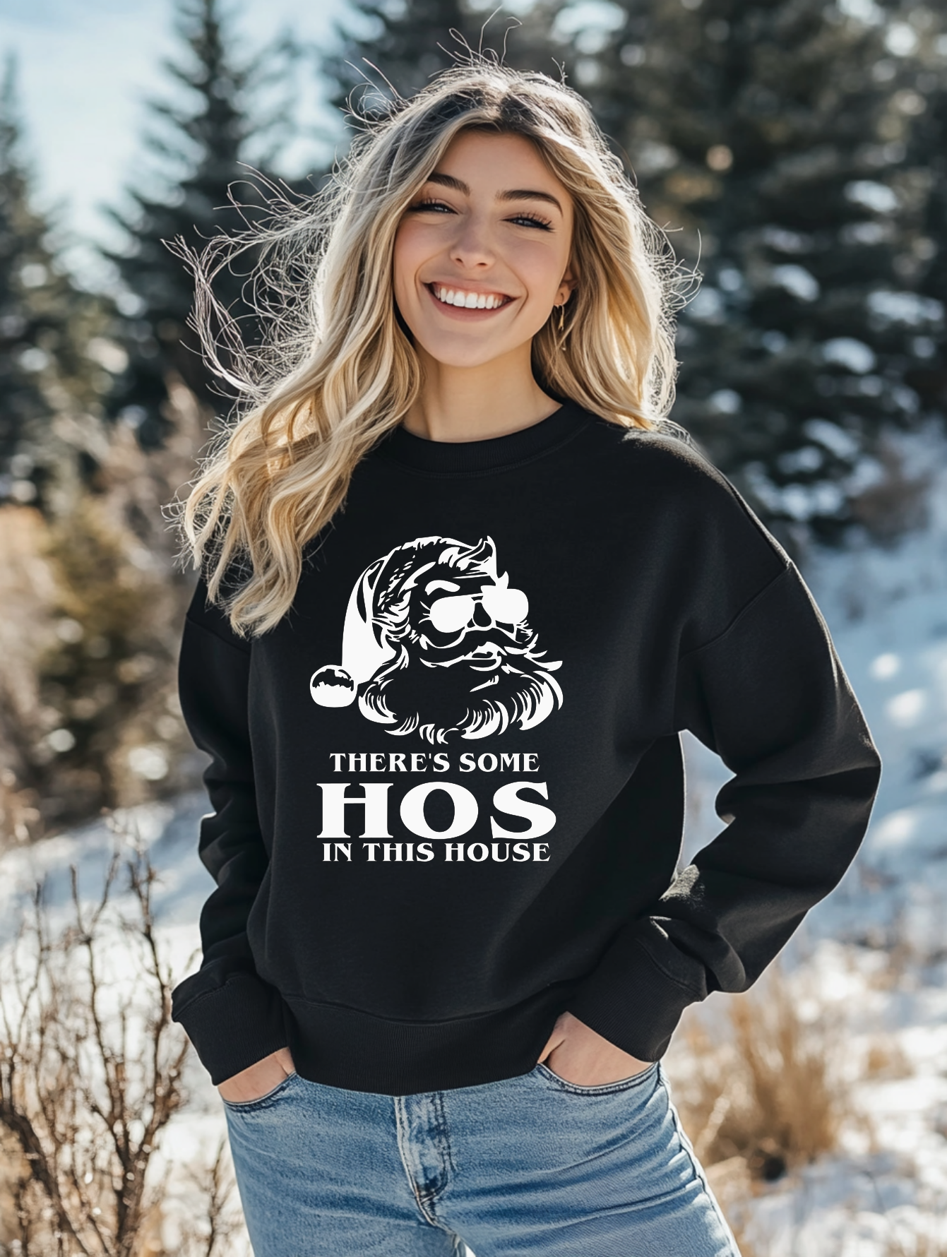 Santa "Ho's in this House" Crewneck Sweatshirt