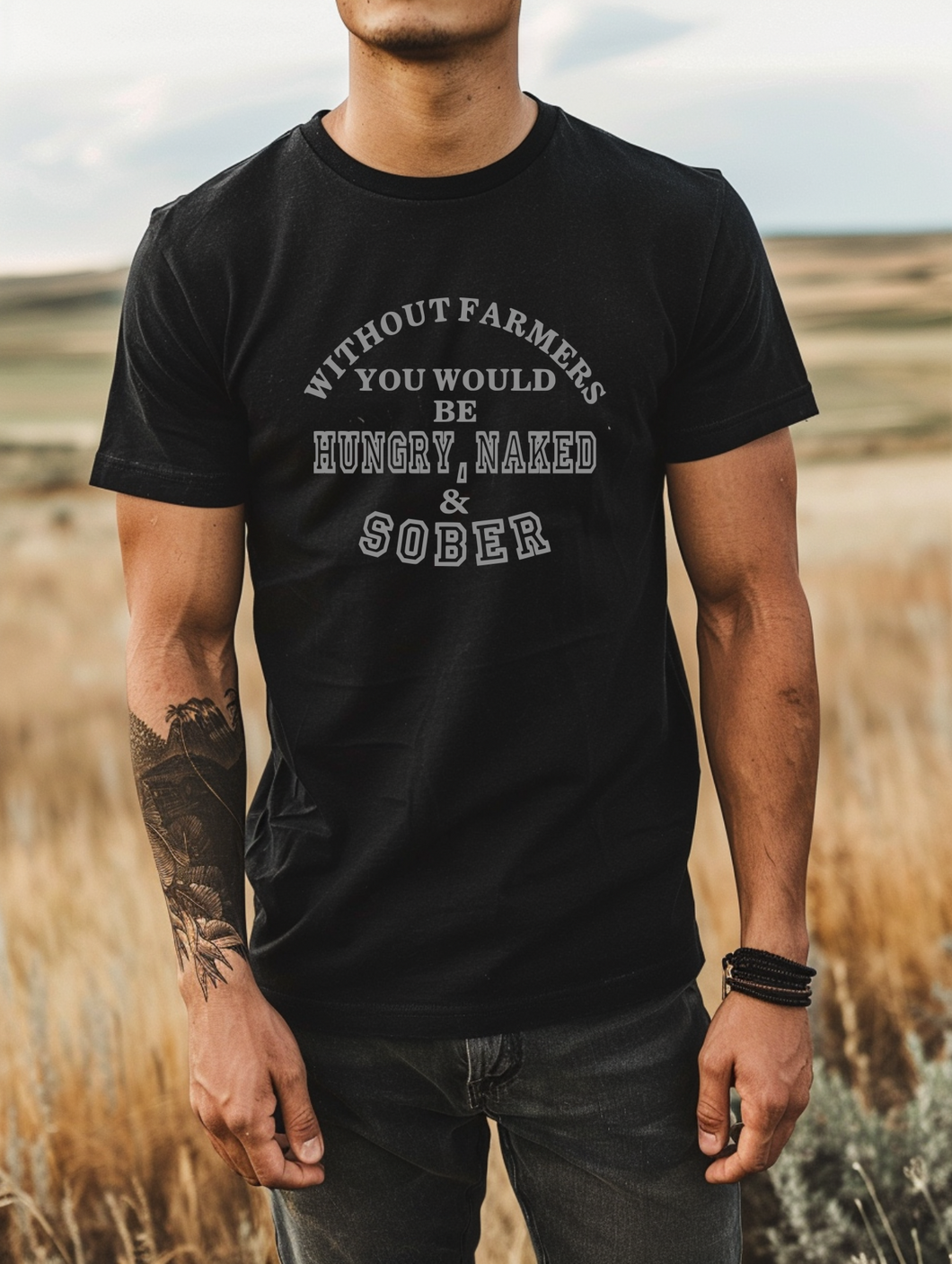 Hungry, Naked & Sober Graphic T-Shirt