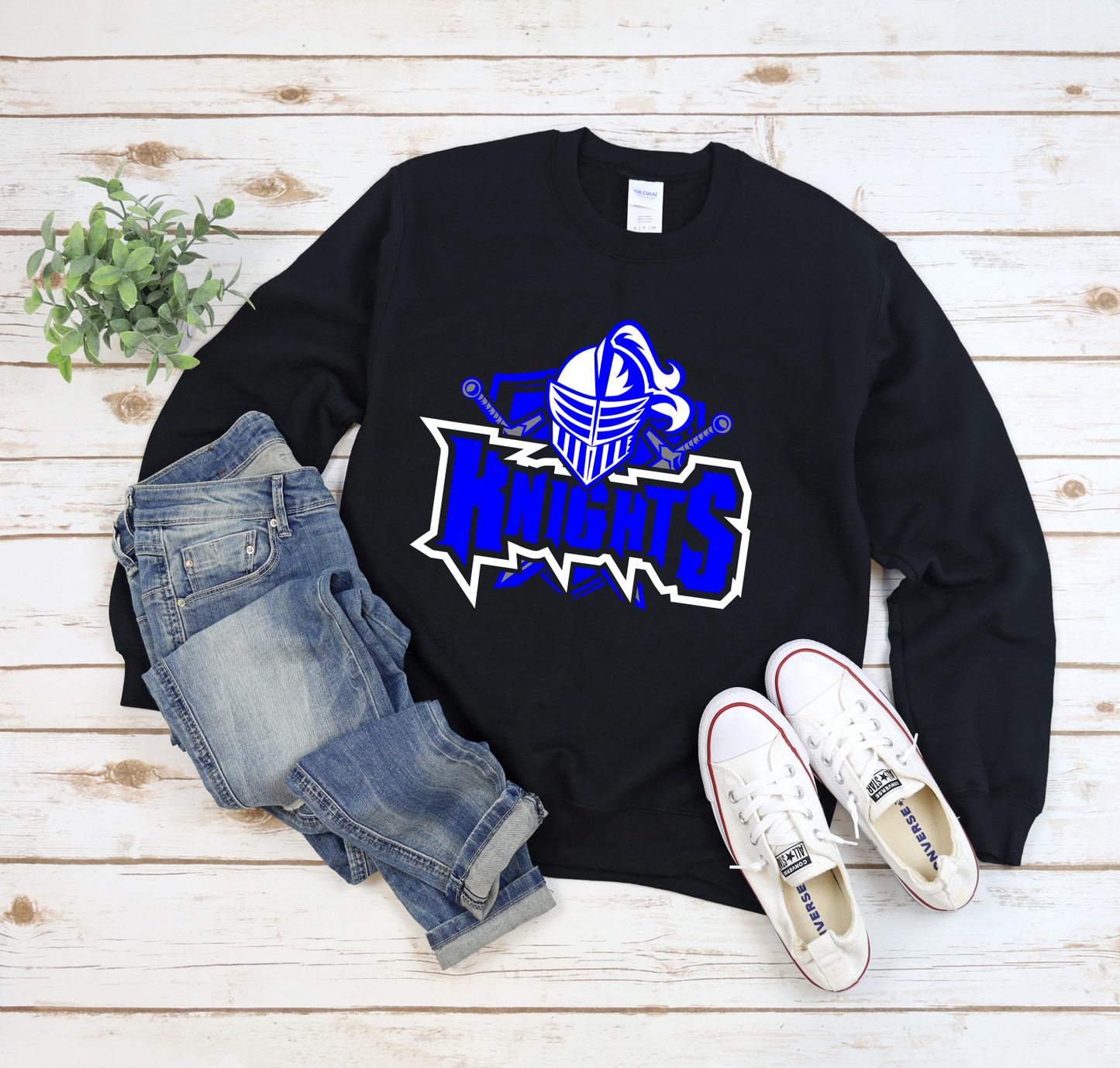 Knights Black Metal Armour Crewneck Sweatshirt