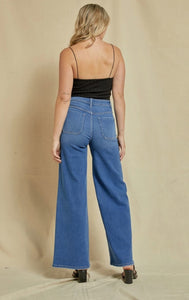 Mica Fiona Front Pocket Wide Leg Jeans