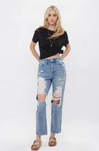 Load image into Gallery viewer, Mica Gavi Super High Rise Distressed Boyfriend Jeans
