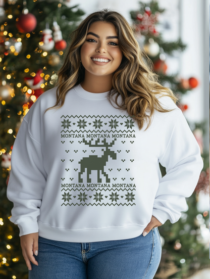 Montana Moose Crewneck Sweatshirt