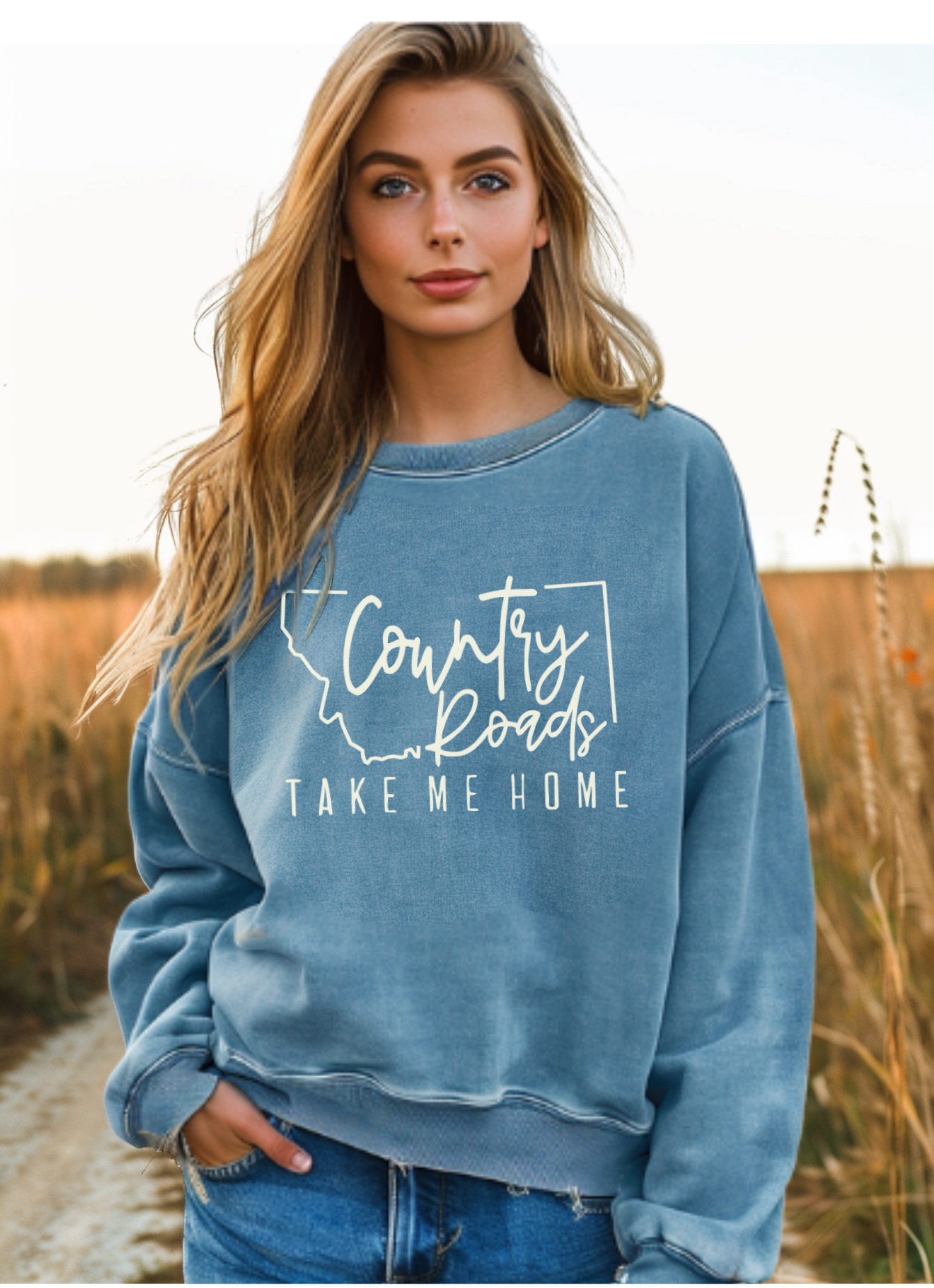 Montana Country Roads Take Me Home Sweatshirt