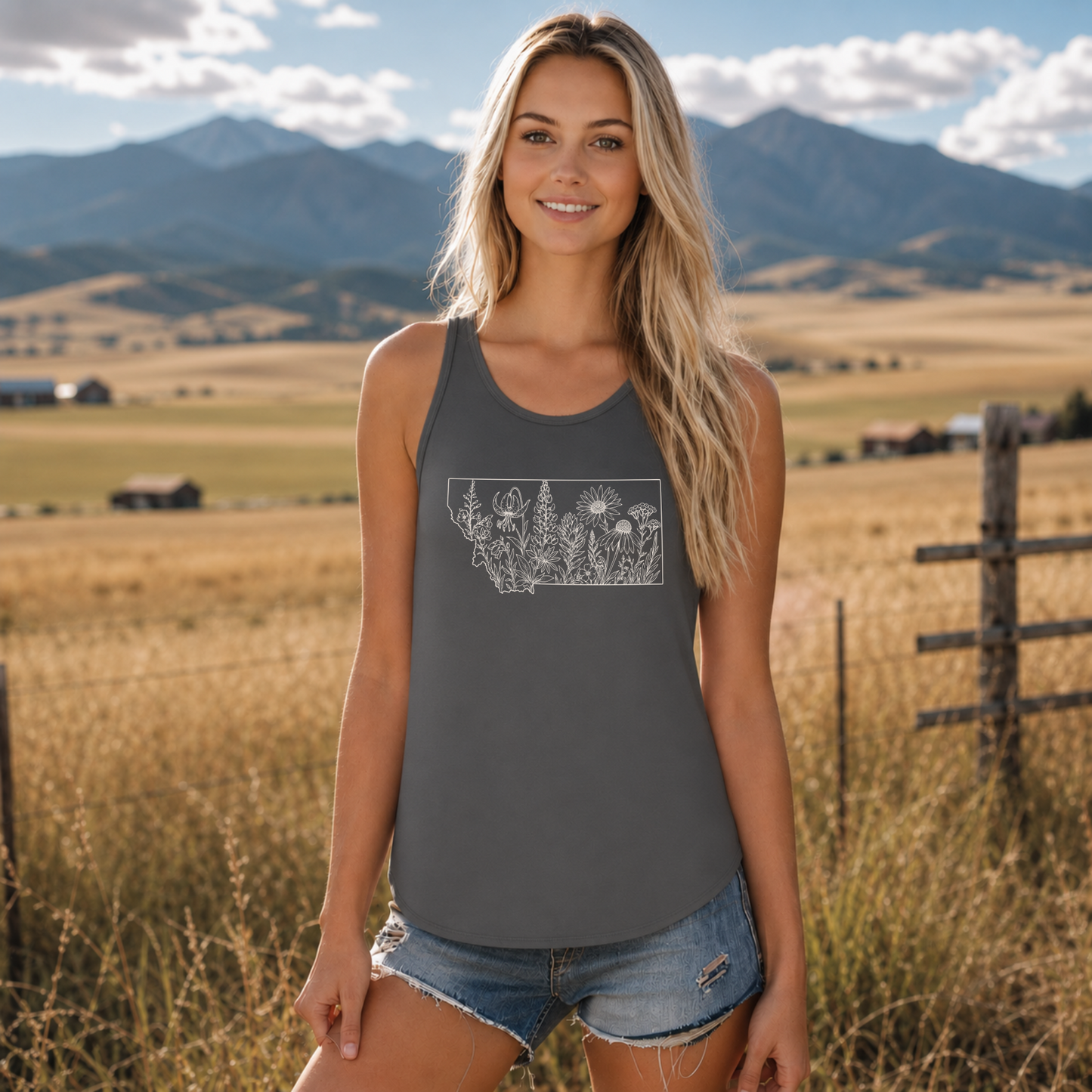 Montana Wildflowers Flowy Tank