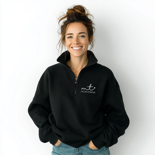 MT Montana Quarter Zip Sweatshirt