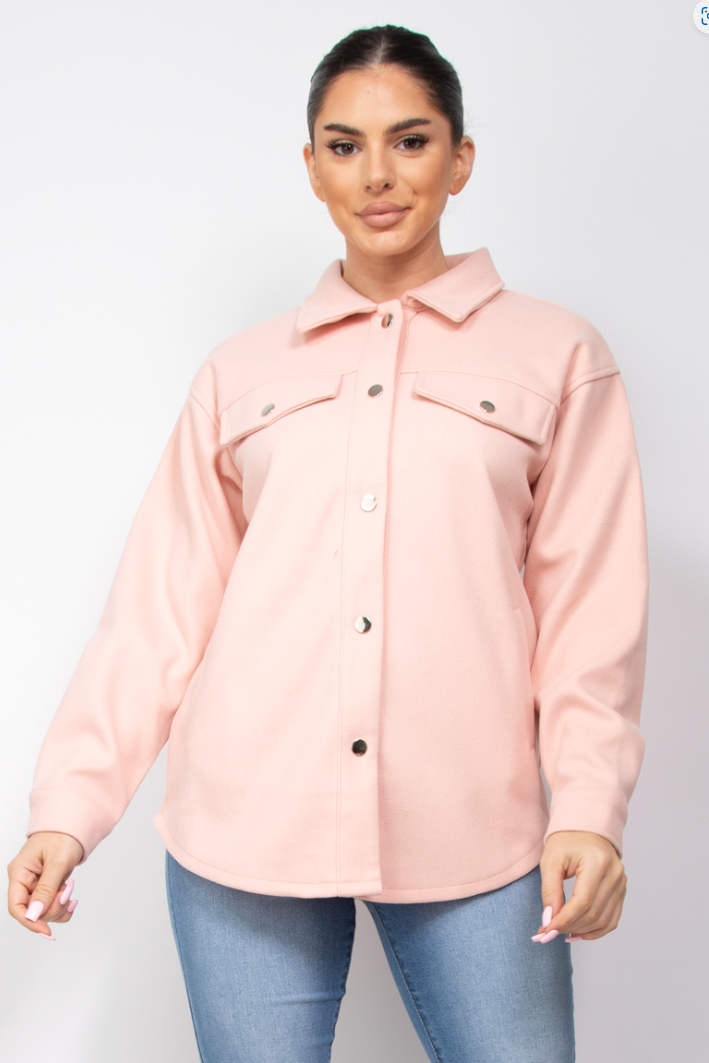 Blush Candy Pink Shacket