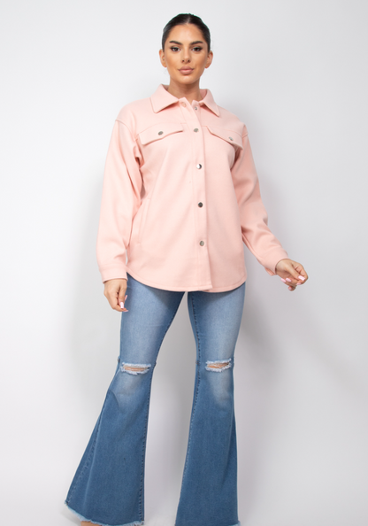 Blush Candy Pink Shacket