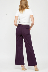 Mica Paige Plum Wide Leg Pants