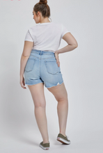 Load image into Gallery viewer, Mica Sophie Distressed High Rise Shorts
