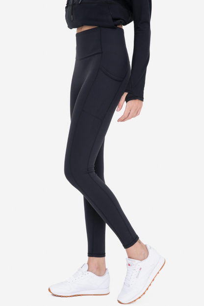 Mono B Lycra Blend Pocket Leggings