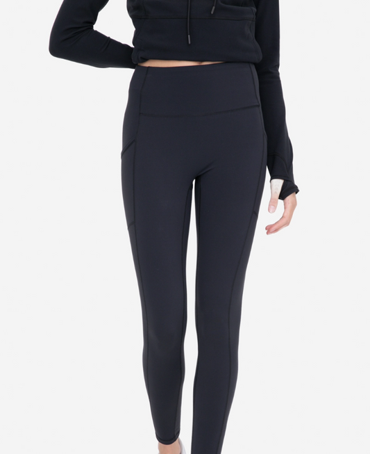 Mono B Lycra Blend Pocket Leggings